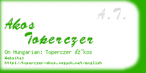 akos toperczer business card